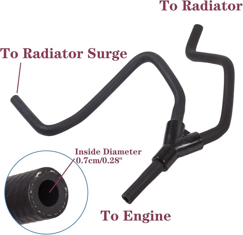 BEONEO Upper Radiator Surge Tank Inlet Hose 22908202 for Cadillac ATS CTS Chevrolet Camaro 4 Cyl 2.0L Coolant Overflow Hose 2013 14 15 16 17 18 19 20 21 22 OE#84727330 84890763 - Image 2